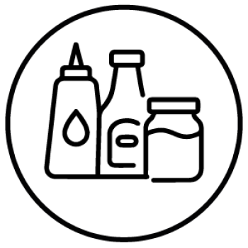 ketchup, mostaza y mayonesa